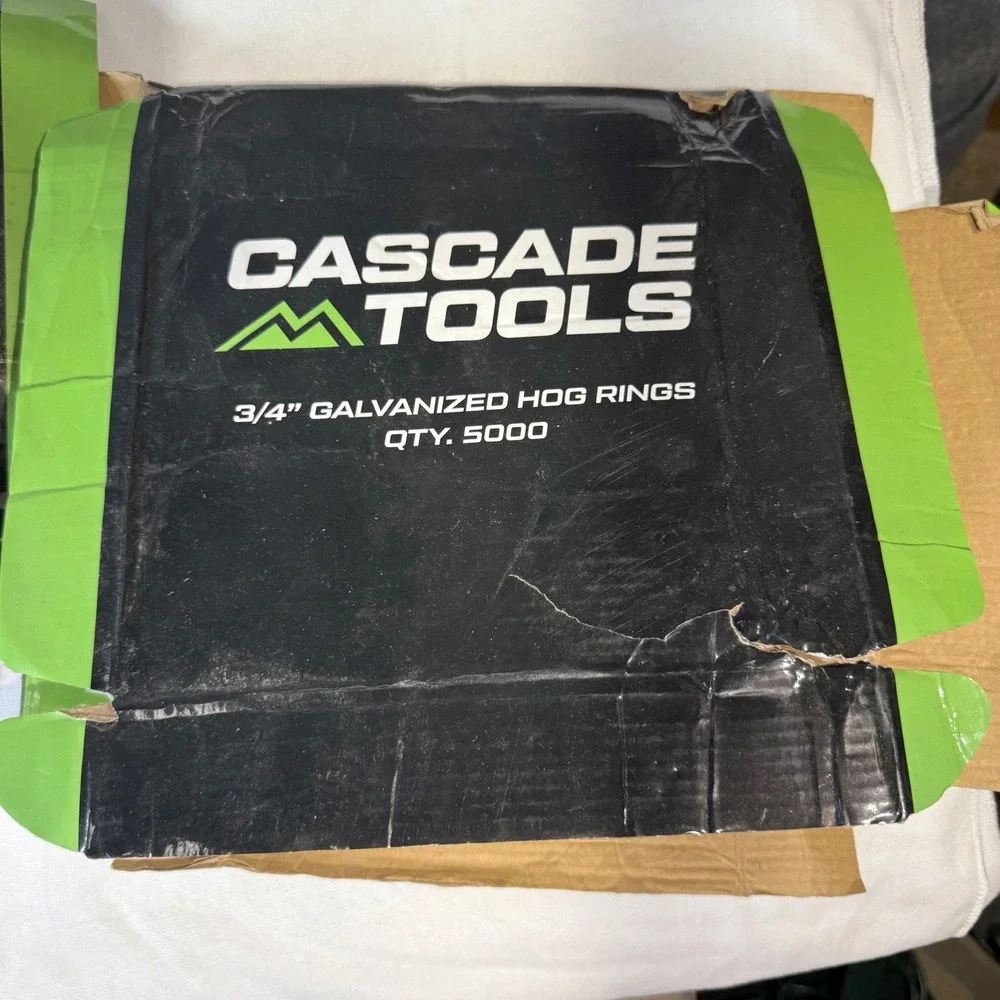 Cascade Tools 3/4 Inch Galvanized Hog Rings‎ QTY 5000 Hog Ring Pliers Fastener